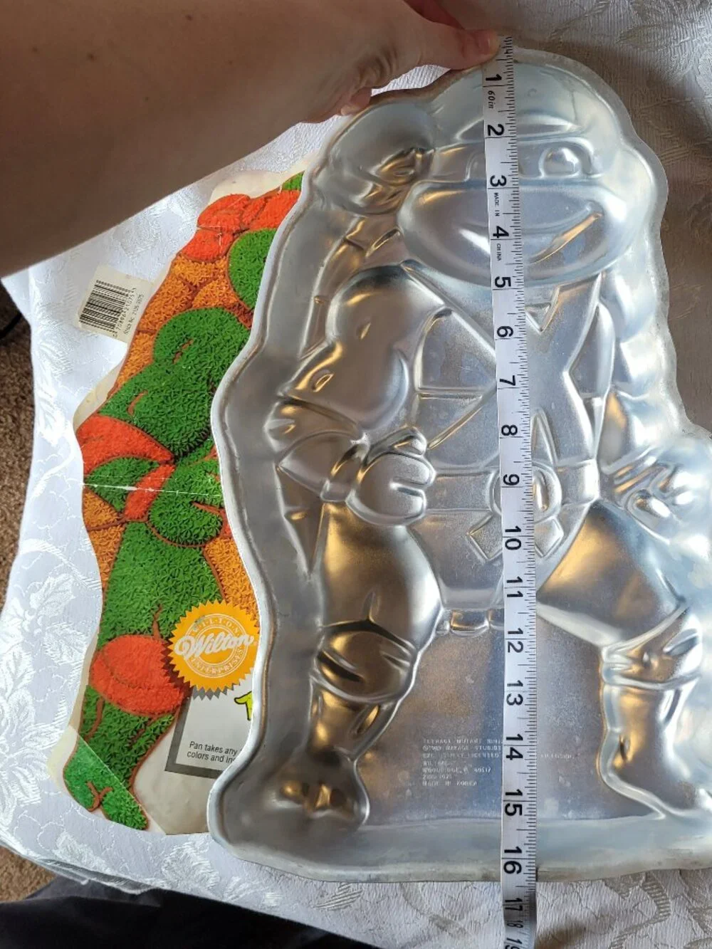 Vintage Wilton Teenage Mutant Ninja Turtles TMNT cake pan insert 1989 Mirage